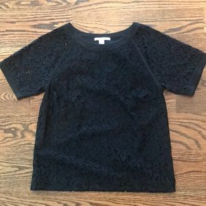 Banana Republic short sleeve raglan lace shirt